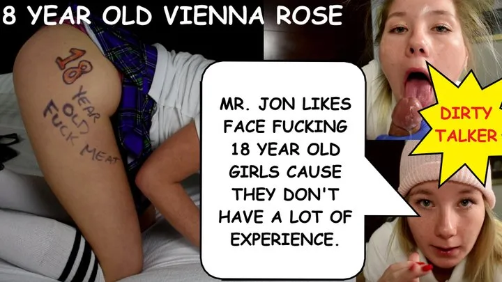 "There's nothing like a blowjob from a fresh faced teenage girl" Vienna Rose 18 year old talks dirty while sucking dirty old man cock CLIP #2