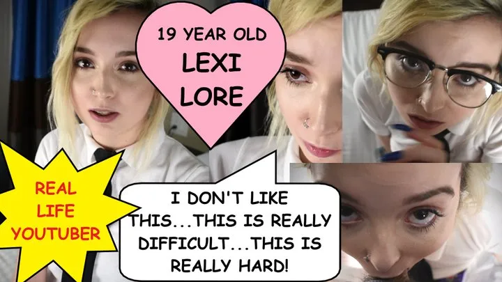 Lexi Lore REAL LIFE 19 year old Youtuber auditions for dirty talk blowjob with creepy old man Joe Jon CLIP #1