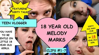 Melody Marks virgin TEEN VLOGGER fucks and sucks old man CLIPS #1- 7