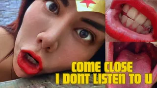 Wonder woman eat a snack POV