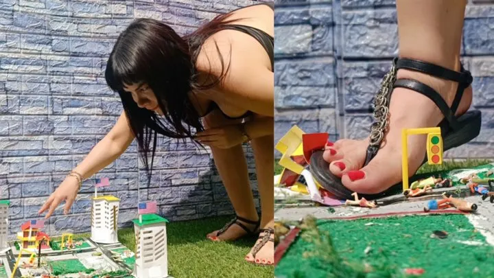 Giantess Crush small city