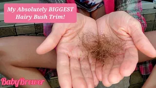 My Absolutely BIGGEST Hairy Bush Trim!
