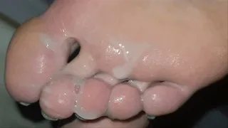 Mira - Inserting tips of her toenails deep into the peehole [foot worship, footjob, urethral teasing, cum on feet, cum eating]