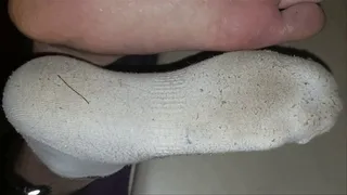 Sonya - Removing two pairs of socks after gym with double cumshot [dirty feet, foot worship, footjob]