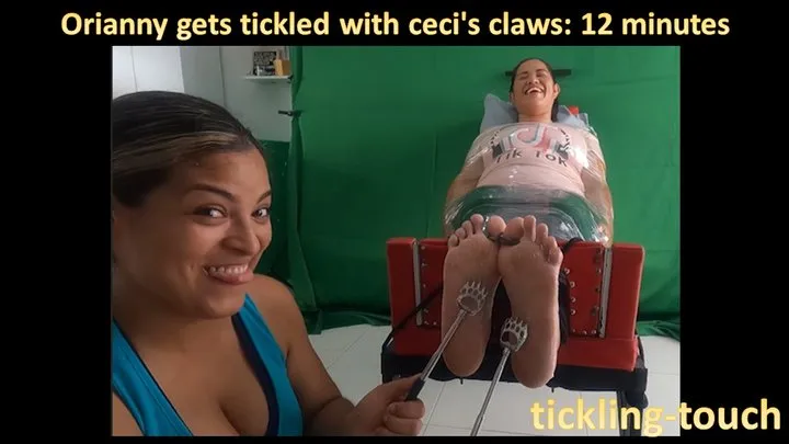 anny gets tickled with Ceci's metal claws