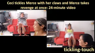 Ceci tickles Merce with her claws and Merce takes revenge at once: 24-minute video