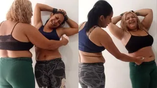 Full video tickling, abdomen, navel and armpits: eli and Mary