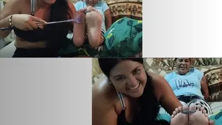 Full video tickling Gloria's soles