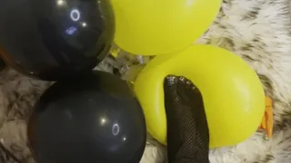 BALLOON OILED MASSAGE BEFORE STOMPING THEM WITH MY FEET
