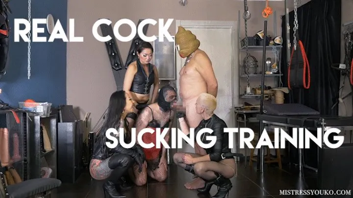 Real Cock Sucking Training ft Mistress Amrita and Giada Da