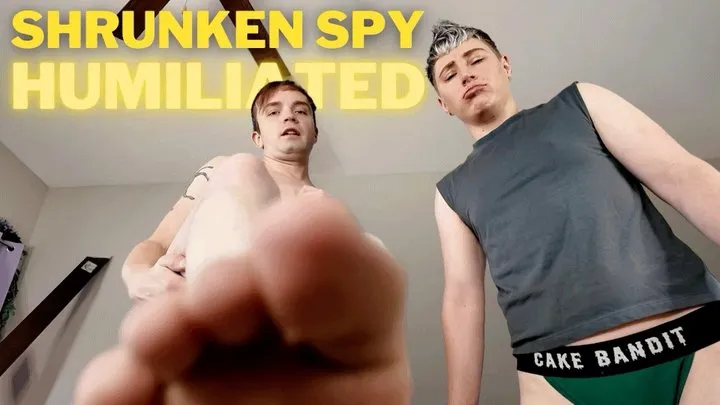 Shrunken Spy Humiliated by Giant Jock Roommates - Jaq Quicksilver and Fxxk Buck - spy shrinks down and made to jerk to giant feet and ass - sph, humiliation, foot domination, shrinking, muscles