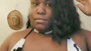 Busty Ebony Hucow Plays For You
