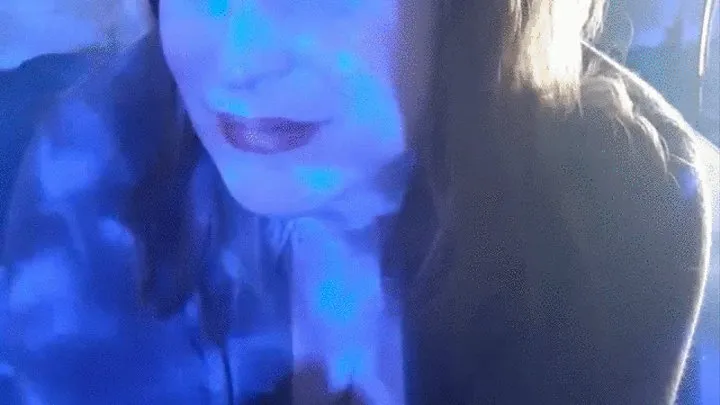 Blue lights and sexy smoking