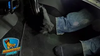 NYCFEET DRIVES HIS MAZDA IN BLACK SOCKS