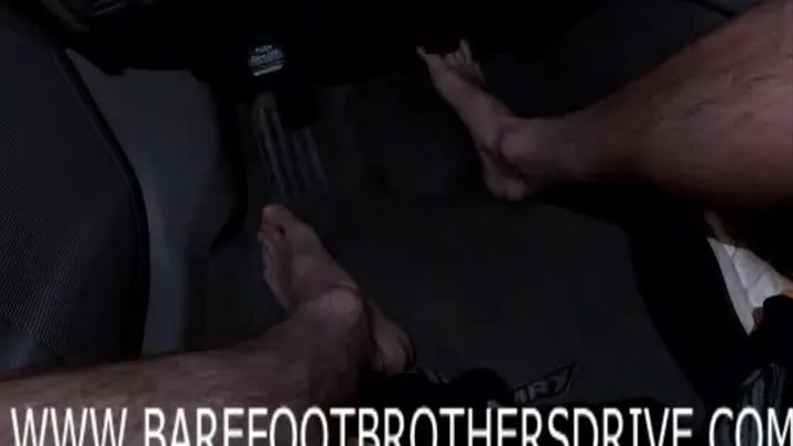 Fred drives barefoot night time drive