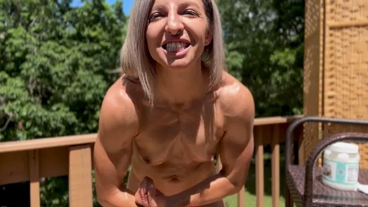 Lora Cross Does Some Nude Hard Flexing For CJ