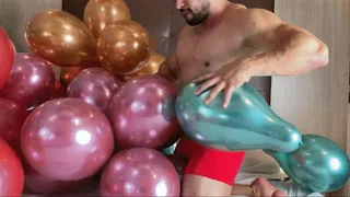 Mass pop 200 metallic balloons