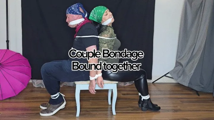 Couple Bondage - Tied together for struggle