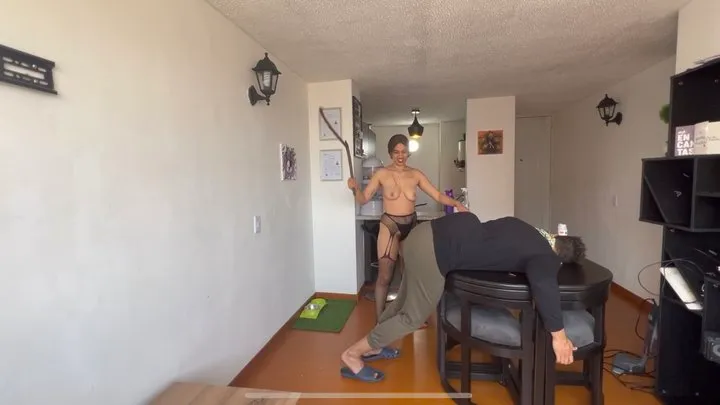 destroying husband's ass as punishment