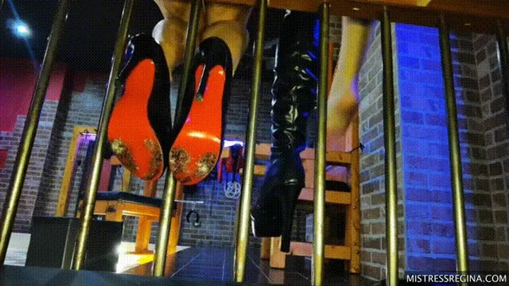 Double Domme JOI - Licking Our Feet in The Cage