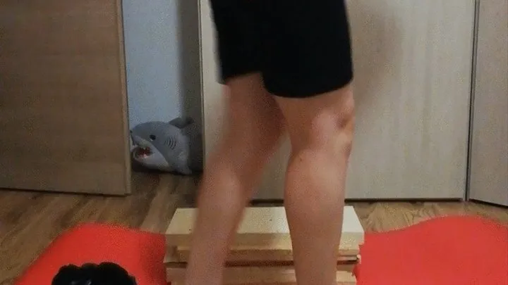 Workout in Nylon Socks before Sex