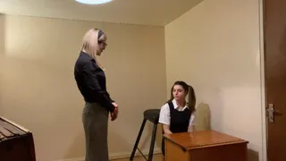 Bella is Spanked at School for playing with Boys