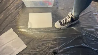 Painting with Sneakers and Barefeet
