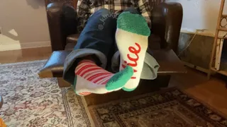 Holiday Sock Strip - Do You Like it Naughty or Nice