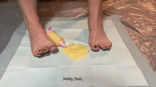 Feet Play in Pudding