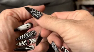 Long Stiletto Fingernails Tapping and Teasing with Harmony