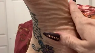 Self Tickled Sole with My Stiletto Nails