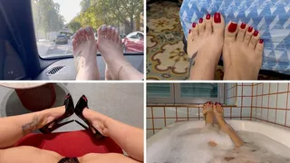 FOOT TEASE - Many videos in one video
