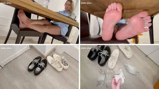 You suck my feet and smell my stinky socks and sneakers - Goddess Grazi (MP4- )