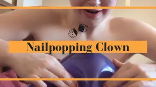 Nail Popping Clown Pops Until Nails Break