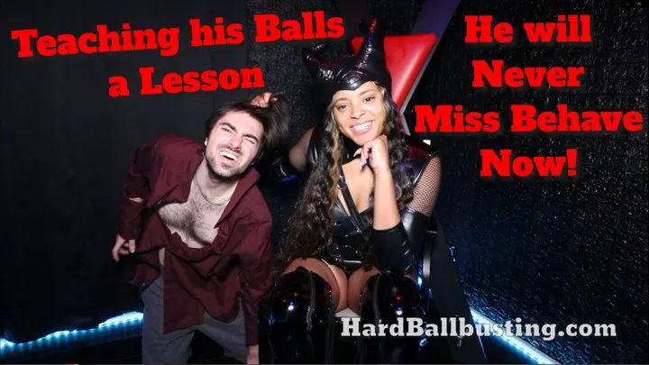 Teaching his Balls a Lesson for Playing with Dragon Mistress Sasha