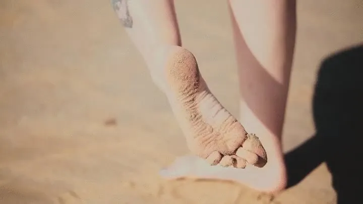 Playing with My Dirty Feet in the Sand