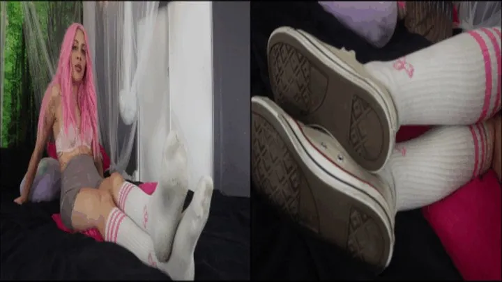 Converse Sneakers and Dirty White Socks Worship