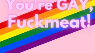 You're GAY, Fuckmeat!