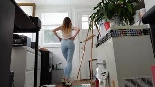 Jeans Pulled up Tight and Wiggling