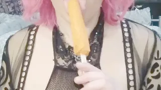 Fanny Forte Sucking a Popsicle