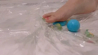 Taylor Squishes Gummy Ball with her Feet