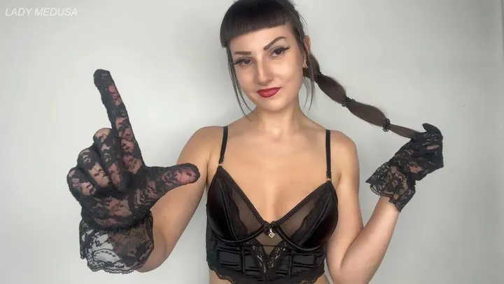 SPH in lace gloves