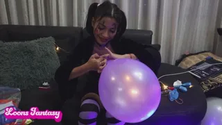 Clown Akina is back with more balloon blowing