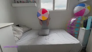 Beach ball blow to pop