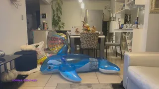 Owllete heel pops inflatable whale