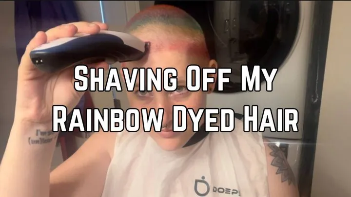 Rainbow Head Shave