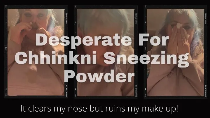 Sneezing Powder Clears Nose and Ruins Make Up