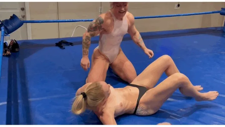 Part 2 KO vs Jolene Hexx in a topless competitive wrestling match