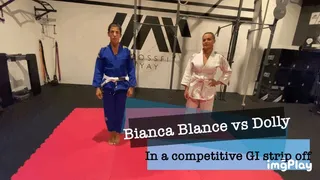 Bianca Blance vs Dolly in a competitive GI Strip off