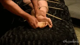 Slave girl with ticklish feet